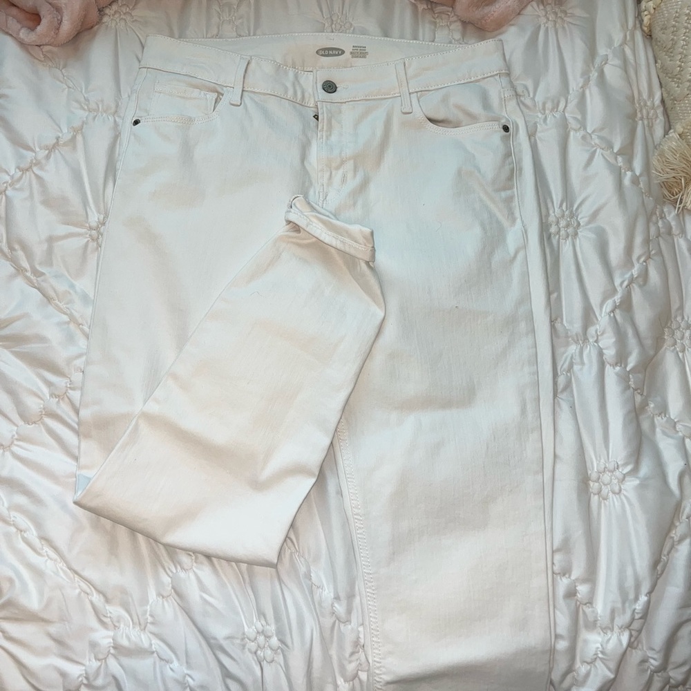 Old Navy Rockstar White Skinny Jeans